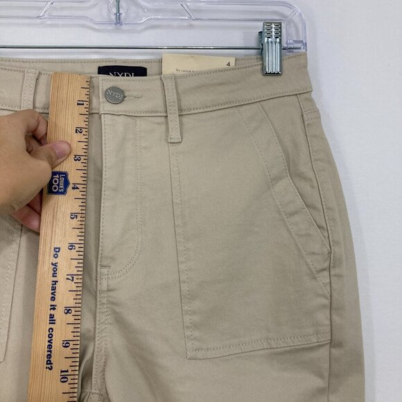 New NYDJ size 4 Cream Tan Relaxed Straight Leg Jeans - Picture 7 of 11